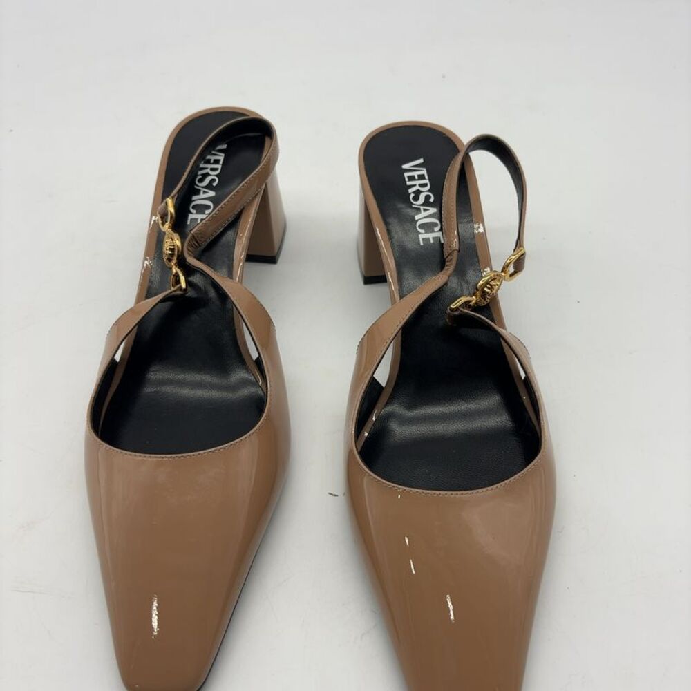 Versace Patent Leather Slingback Heels
